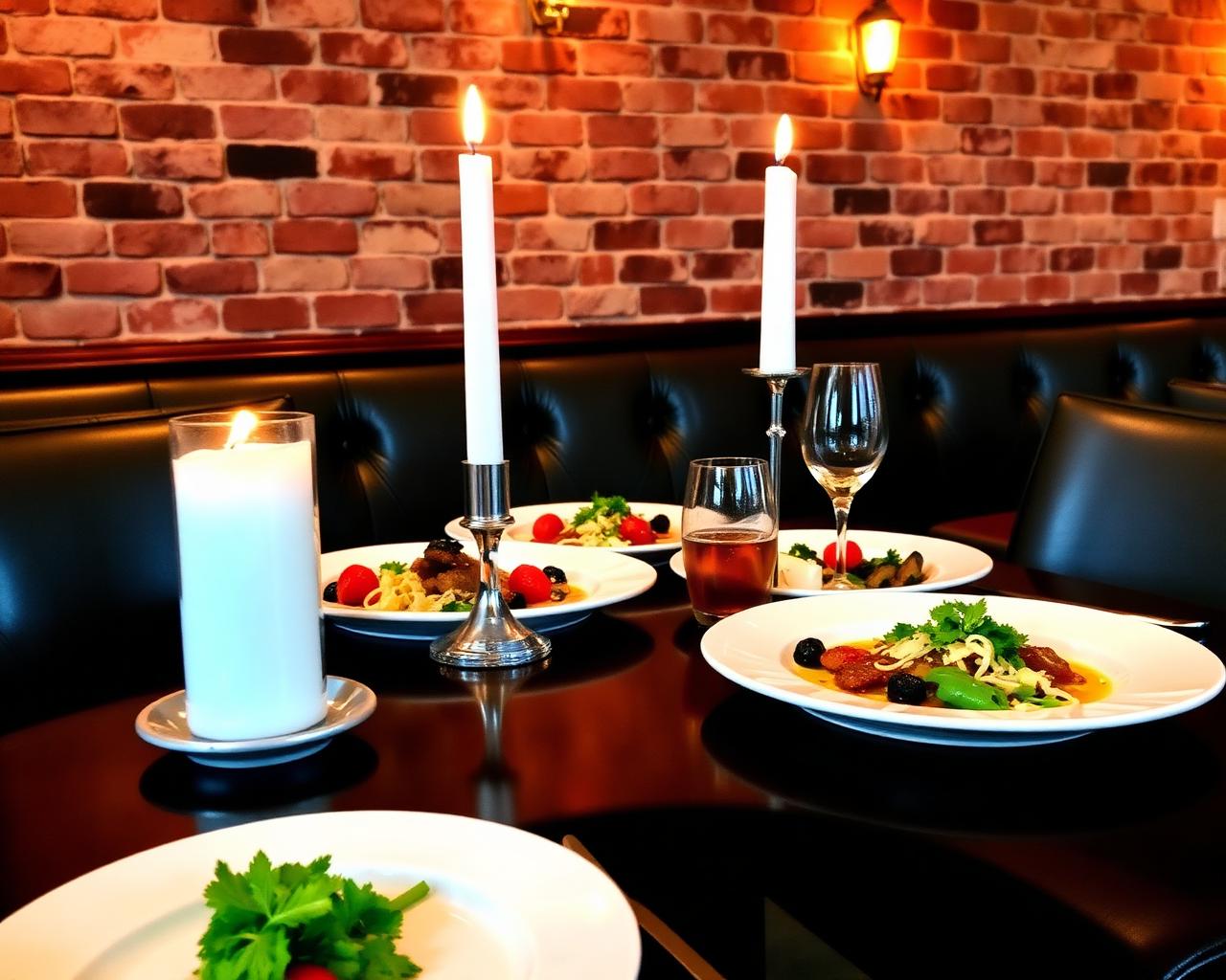 Cozy booth at The Corner Table